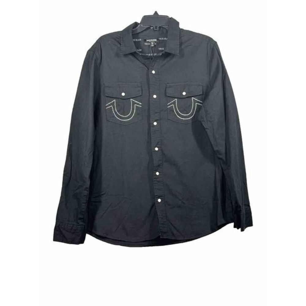 New True Religion Big T Western‎ Shirt Size M Pearl snap